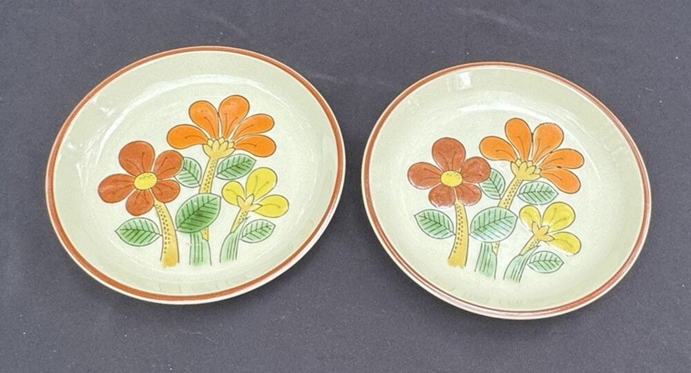 Norleans Stoneware Indian Summer Set of 2 Salad or Bread Plates 7.5" -A83
